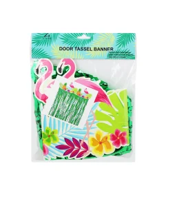 Flamingo Green Tassel Door Banner 200cm