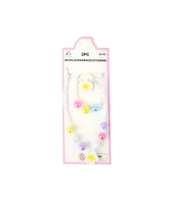 Flower Necklace & Bracelet & Ring Set