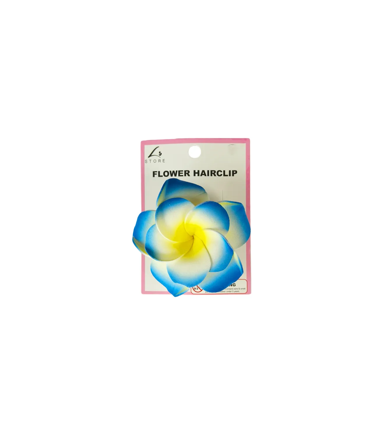 Frangipani Flower Hairclip 7cm assorted