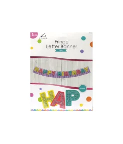 Fringe Happy Birthday Letter Banner 1.8m