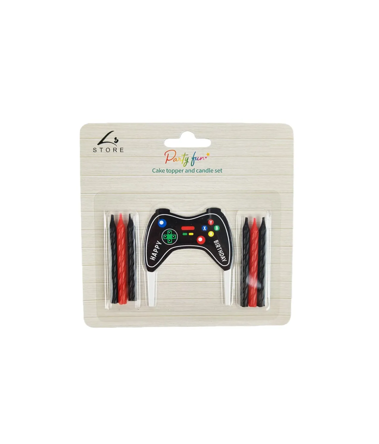 Game Cake Topper with Candles Set