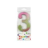 Giant Iridescent Number Candle 3