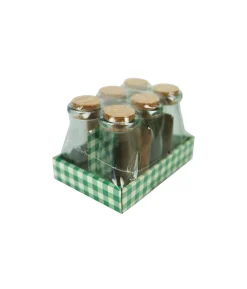 Glass Bottle with Cork Lid 100ml 6pk