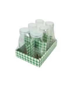 Glass Bottle with PE Lid 300ml 6pk