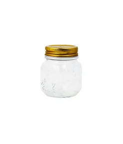 Glass Jar with Gold Lid 150ml 6.2×6.2×8.4cm