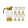 Glass Jug and Drinking Glasses Set 1600ml