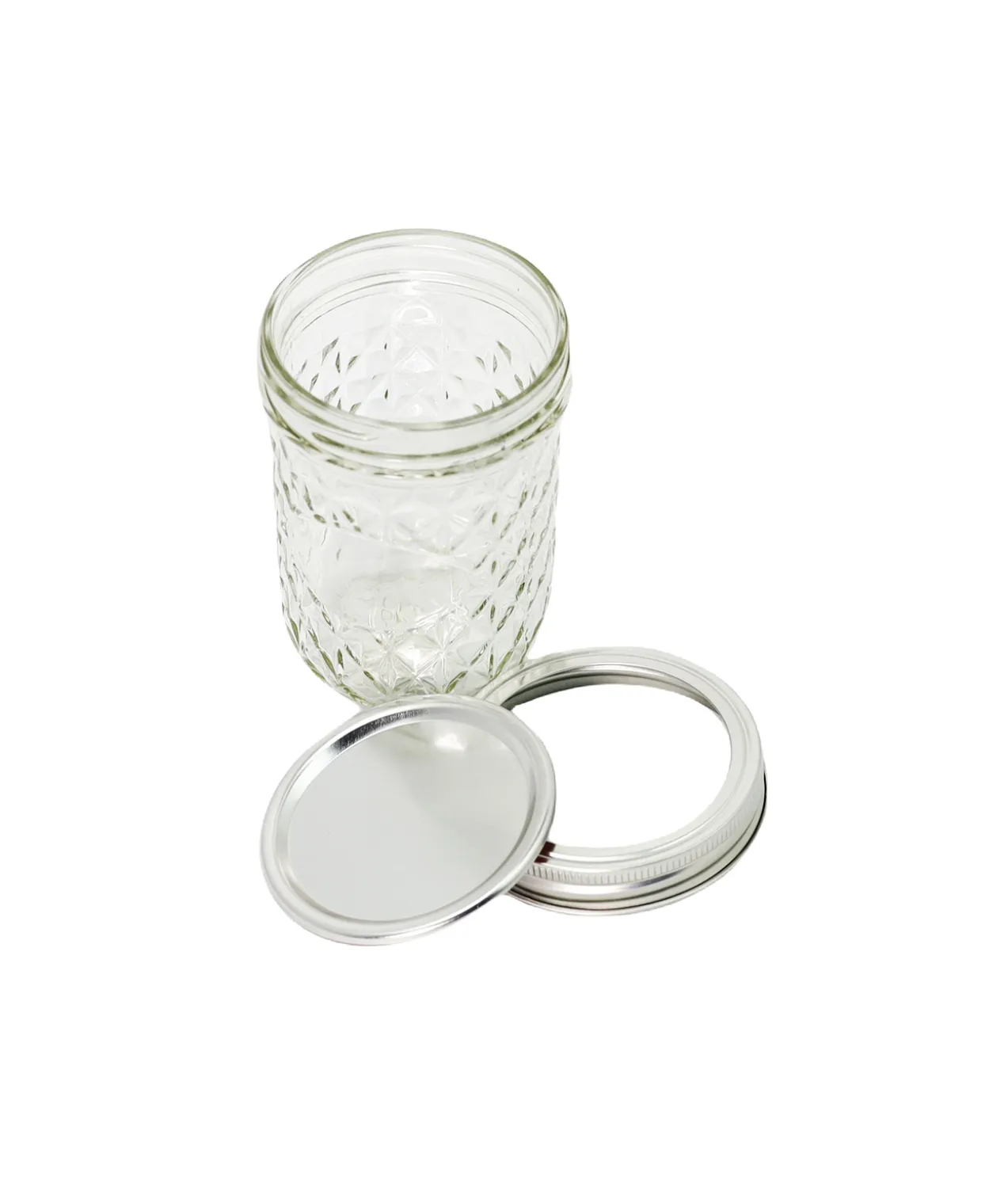Glass Mason Jar With Metal Split Lid + Chalkboard 16oz