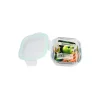 Glass Storage Container With Plastic Snap Lid 400ml 139x139x70mm