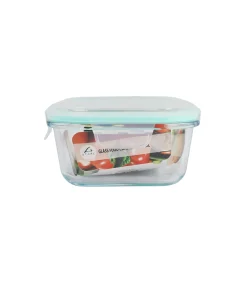Glass Storage Container With Plastic Snap Lid 400ml 139x139x70mm
