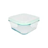 Glass Storage Container With Plastic Snap Lid 650ml