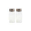 Glass Storage Jars With Metal Lid 2pk