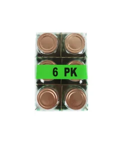Glass Storage Jar with Copper Lid 160ml 6pk