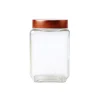 Glass Storage Jar With Copper Lid 9x9x14.6cm