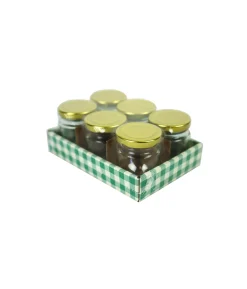 Glass Storage Jar with Gold Lid 60ml 6pk