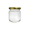Glass Storage Jar With Gold Lid 6.8×6.8x8cm