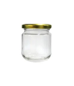 Glass Storage Jar With Gold Lid 6.8×6.8x8cm