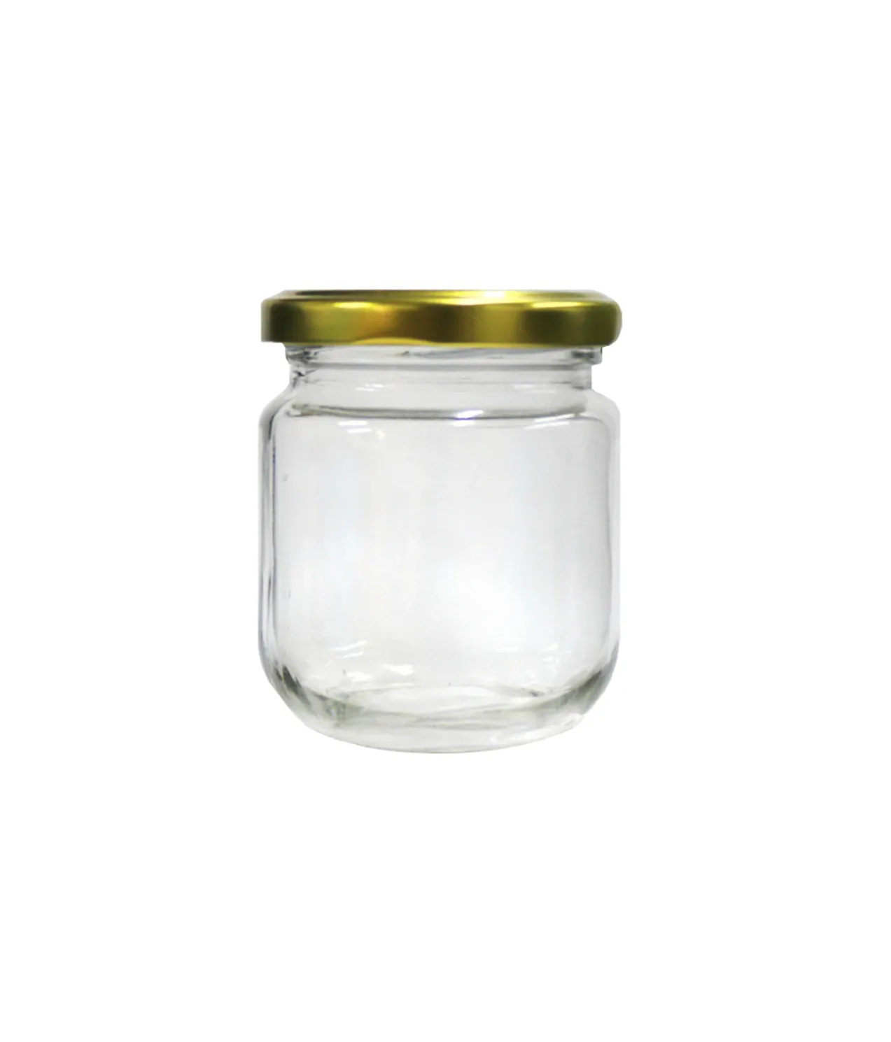 Glass Storage Jar With Gold Lid 6.8×6.8x8cm