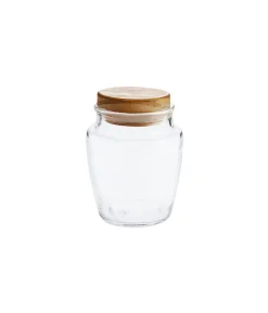 Glass Storage Jar With Pine Lid