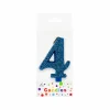 Glitter Blue Number Candle 4