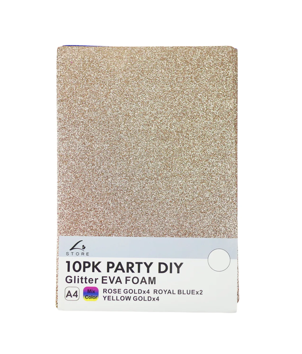 Glitter EVA Foam MIX A4 10pk
