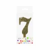 Glitter Gold Number Candle 7
