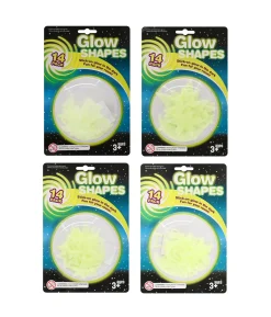 Glow In The Dark Shapes Assorted 14pcs