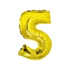 Gold Air Fill Number 5 Balloon