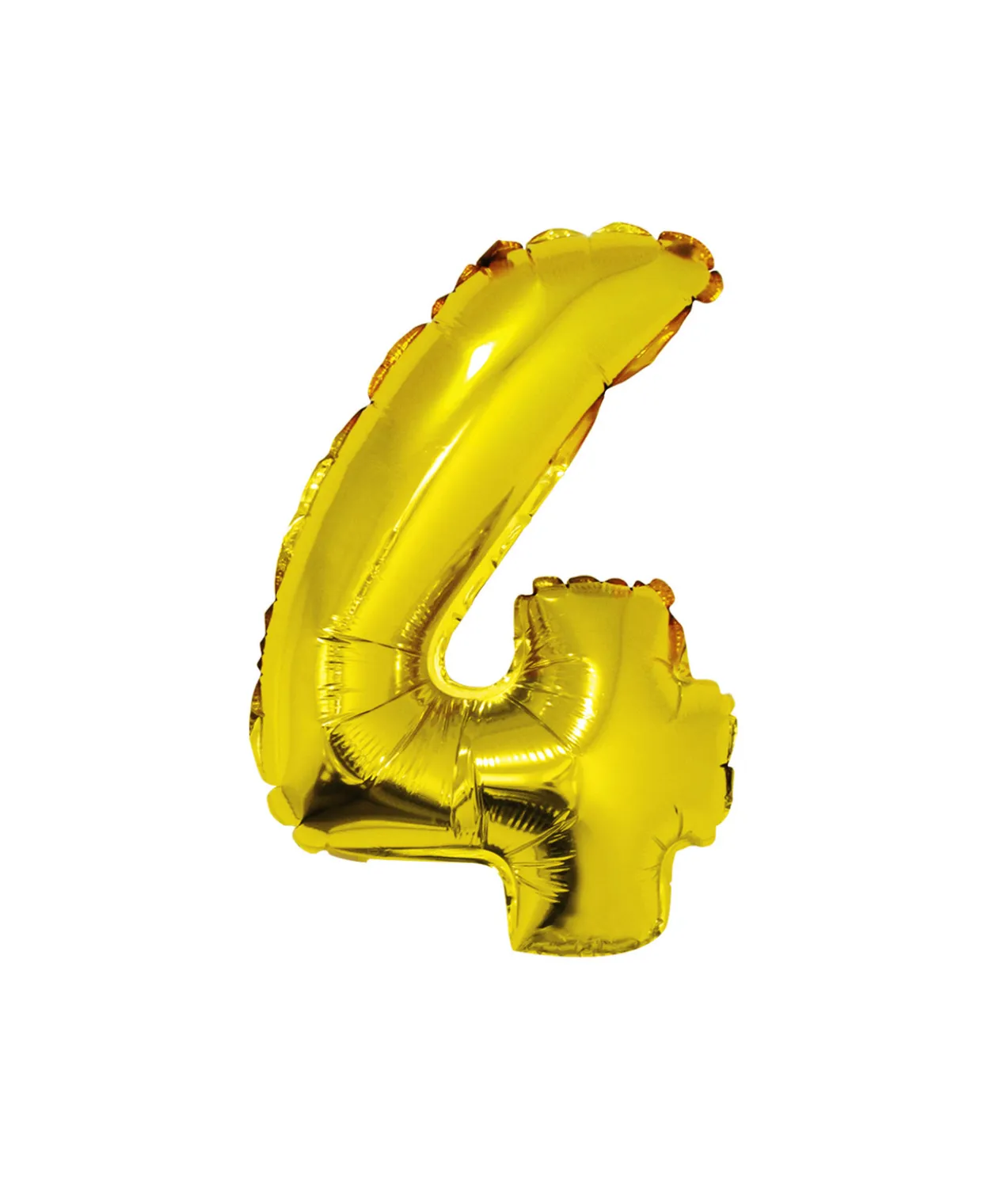 Gold Air Fill Number 4 Balloon