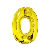 Gold Air Fill Number 0 Balloon