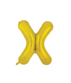 Gold Alphabet Foil Balloon Letter X