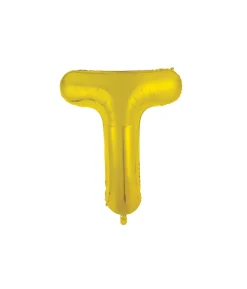 Gold Alphabet Foil Balloon Letter T