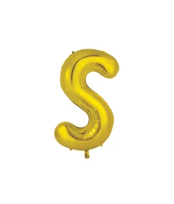 Gold Alphabet Foil Balloon Letter S
