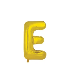 Gold Alphabet Foil Balloon Letter E