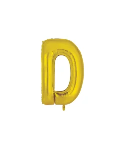Gold Alphabet Foil Balloon Letter D