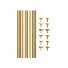Gold Balloon Stick & Cup Set 12pk