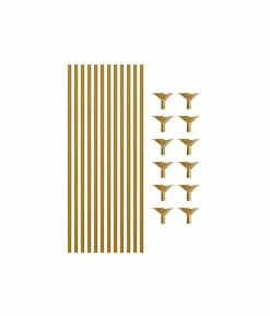 Gold Balloon Stick & Cup Set 12pk