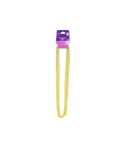 Gold Bead Necklaces 78cm 6pk