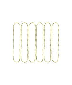 Gold Bead Necklaces 78cm 6pk