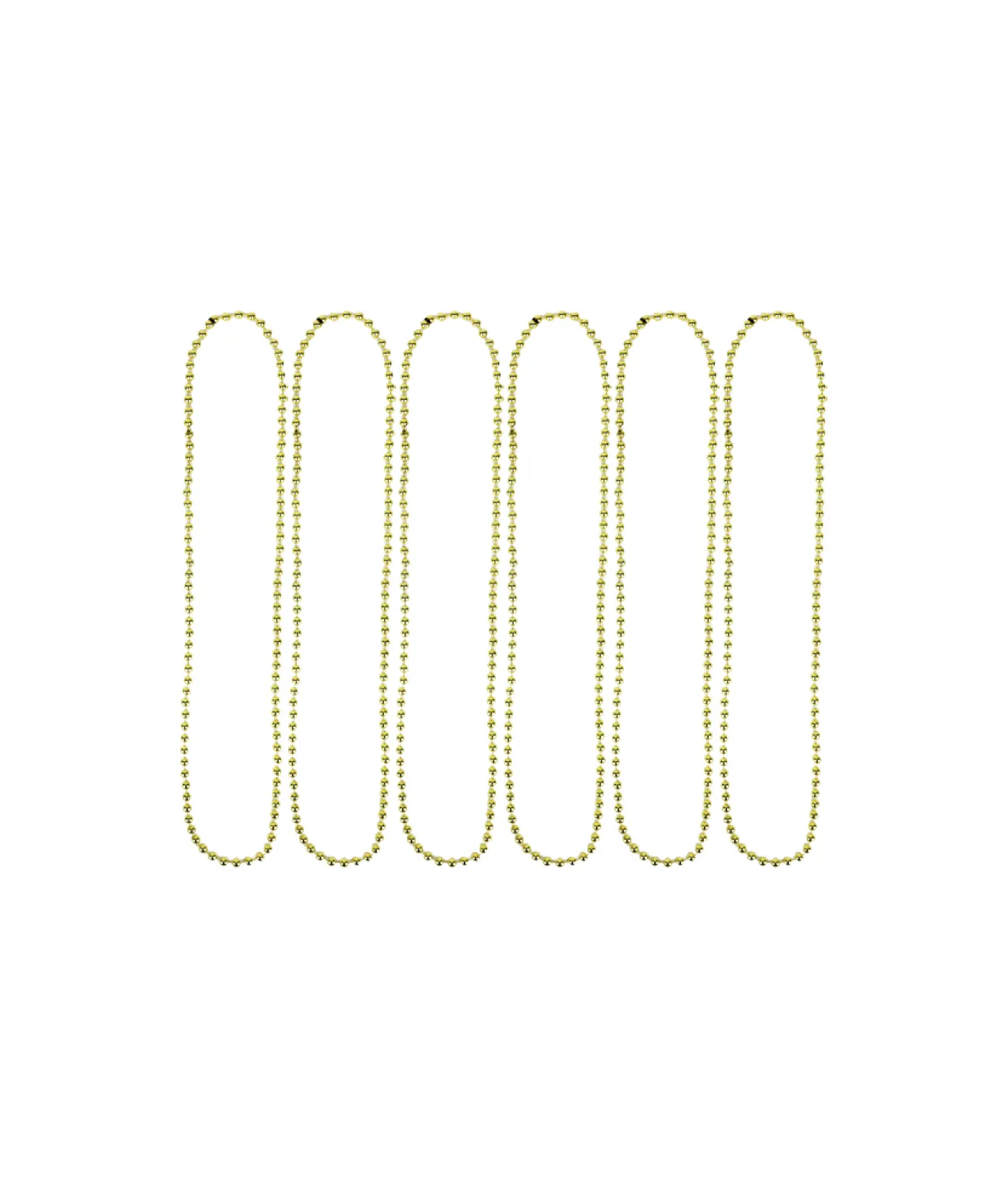 Gold Bead Necklaces 78cm 6pk