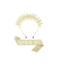 Gold Birthday Girl Set 2pk