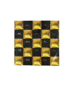 Gold & Black Double-Sided Square Foil Balloon 25pc