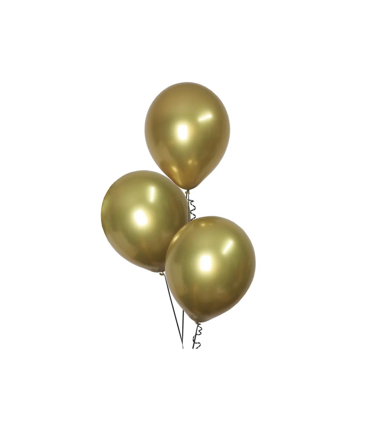 Gold Chrome Latex Balloons 18inch 3pk