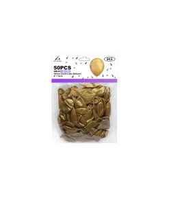 Gold Chrome Latex Balloons 5inch 50pk