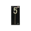 Gold Diamond Cake Topper Number 5