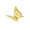 Gold 3D Paper Butterfly with Glue 12pc