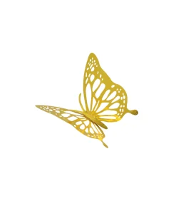 Gold 3D Paper Butterfly with Glue 12pc
