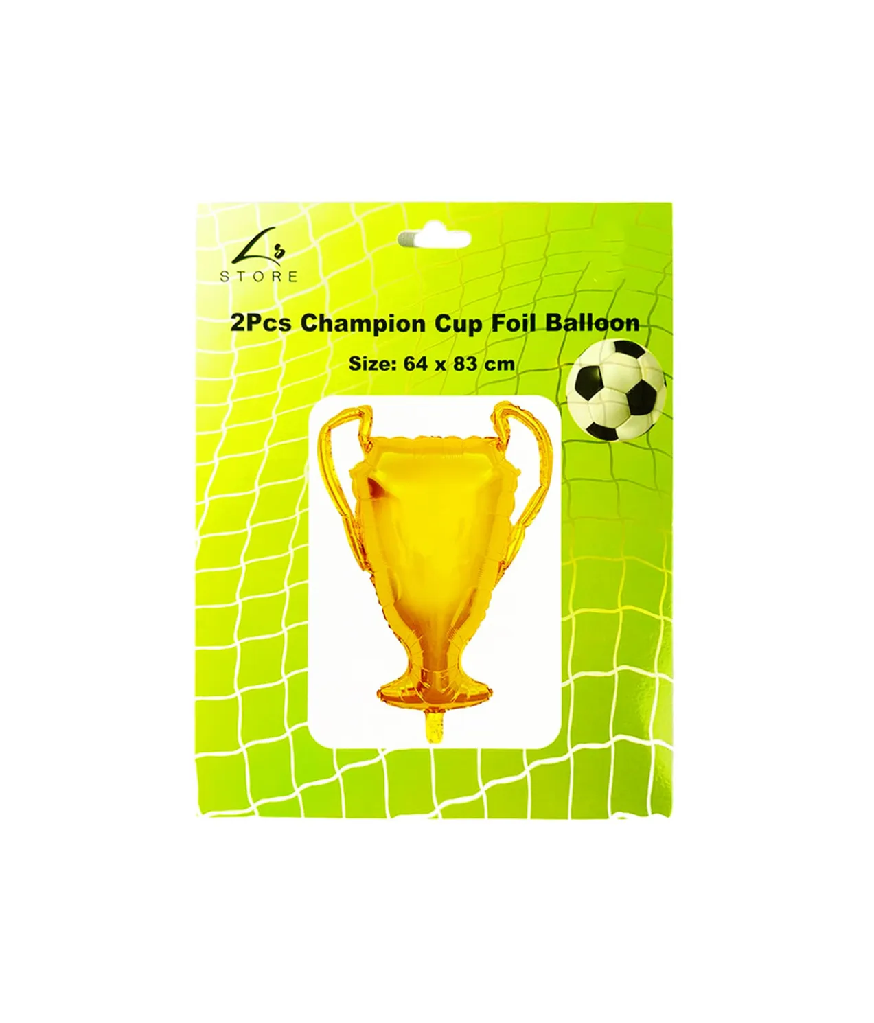 Golden Champion Cup Foil Balloon 64 x 83cm 2pc