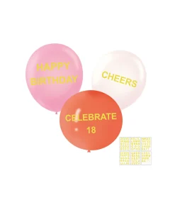 Gold Foil Balloon Stickers 133pc