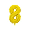 Gold Foil Number Balloon 8