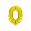 Gold Foil Number Balloon 0